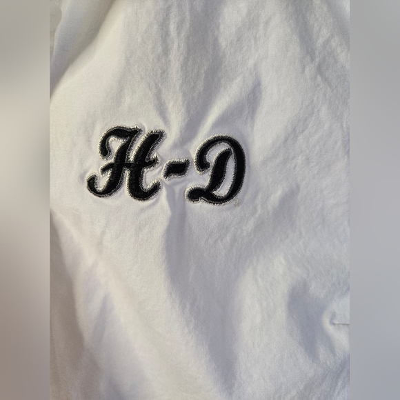 Vintage Harley-Davidson Women’s Sleeveless Button-Up Shirt White HD Wings Logo - Picture 2 of 10